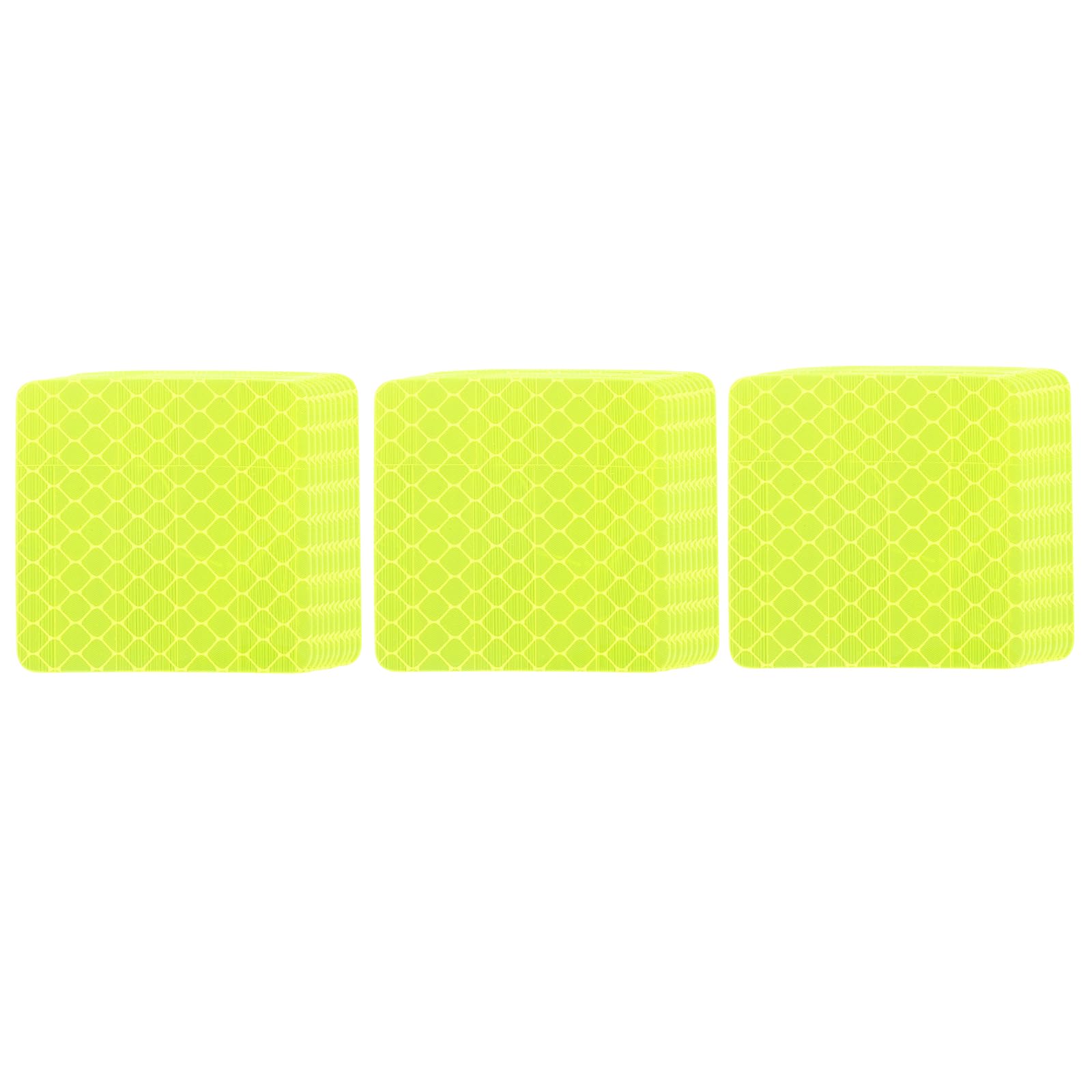 PATIKIL Reflective Stickers (Square, Fluorescent Green) (50 Pcs) High Visibility Safety Reflective Tape Adhesive Waterproof Warning Strips for Car/Motorcycle/Helmet/Trailer Truck โ image 1