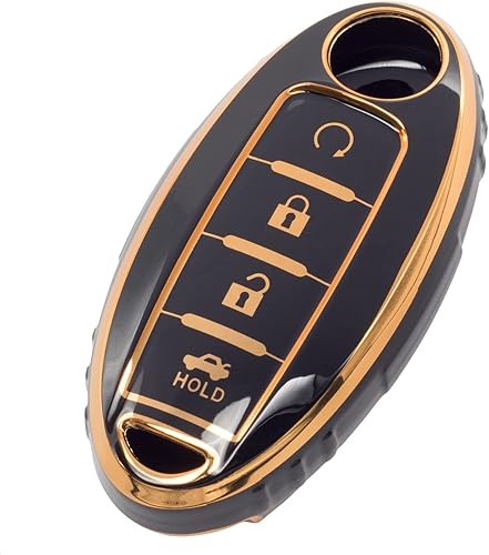 TANGSEN Funda inteligente para llavero de TPU suave, color negro, compatible con Infiniti EX FX X G JX M Q QX Series para Nissan Altima Coupe Armada