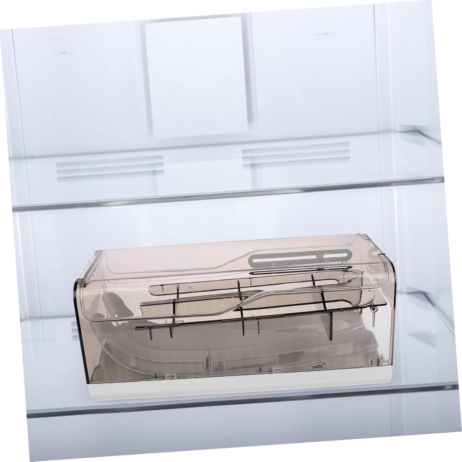 ABOOFAN Rolling down Egg Dispenser Plastic Egg Holder for Refrigerator Food-grade Storage Organizer Double Design Fridge