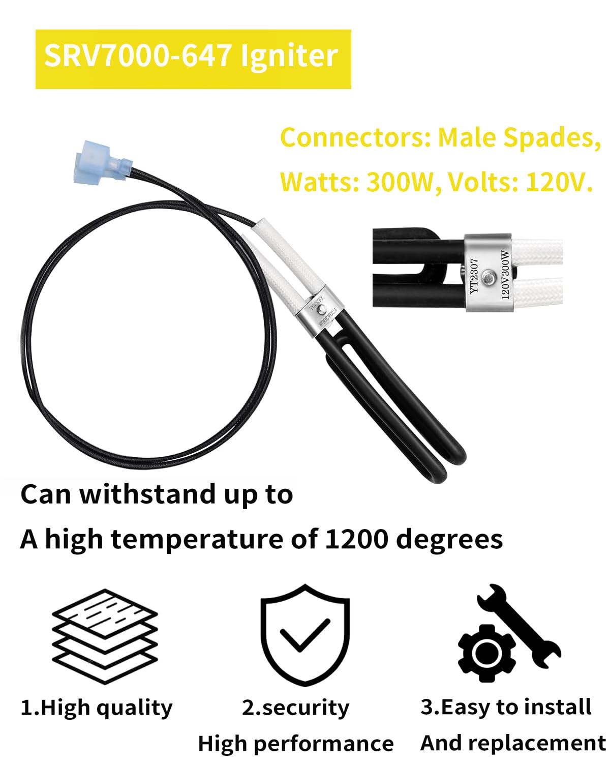 Duheri SRV7000-647 300W Loop Igniter Upgrade for 1000, 1100i 1200 1200i Castile Contour Edge60 Mt Vernon AE E2 OE Santa Fe Trekker 812-3811