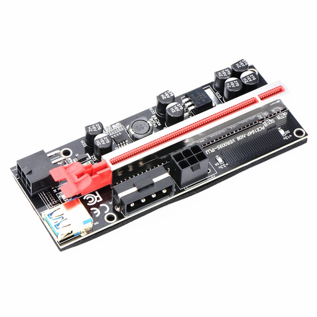 GRABLOOM PCIe Card for Coin Mining Ver009s GPU Extender Cable Kit 16X to 1X 4pin 6PIN 60cm USB3.0 Cable Pci-e Card Adapter