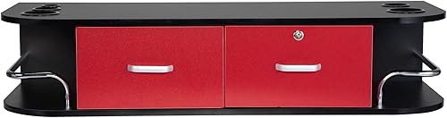 Sardoxx Mueble clásico para salón de belleza salón de belleza spa con cierre de 2 cajones 5 orificios para secador de pelo para salón de belleza o