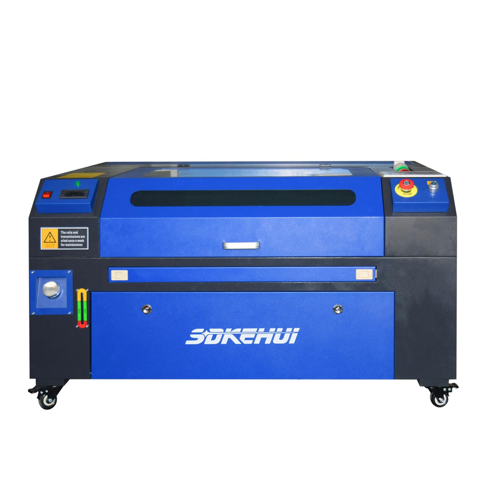 60W Máquina de Grabado y Corte Láser CO2 con Área de Trabajo 700x500mm Grabador de Láser CO2 Panel de Control Digital RDWorks para Madera, Plástico, Caucho