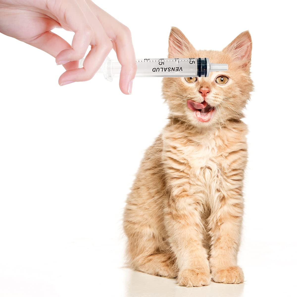 VENSALUD | Seringues jetables | Sans Aiguille et Latex| Luer Slip | Cône excentrique | Seringue stérile pour aliments, animaux de compagnie, Laboratoires, Vétérinaire | Mesure précise | 100 pcs. |10ml