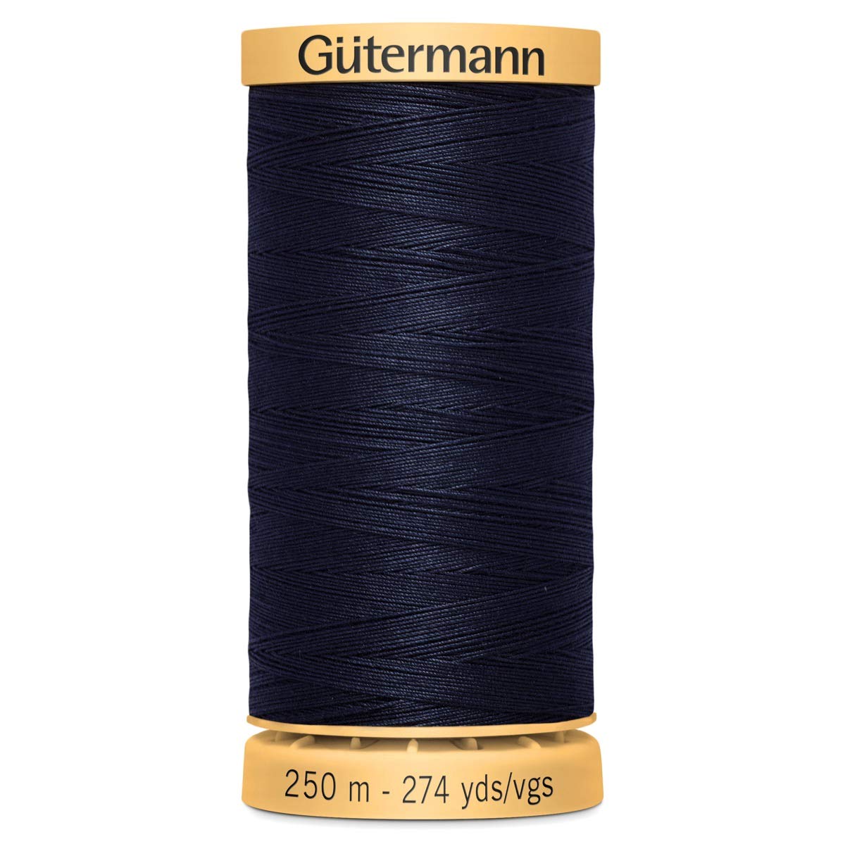 Gütermann Black 100% Natural Cotton Thread By Gutermann For Sewing And Quilting - 250M Spools - Colour Number 6210-1 X 250M Spool