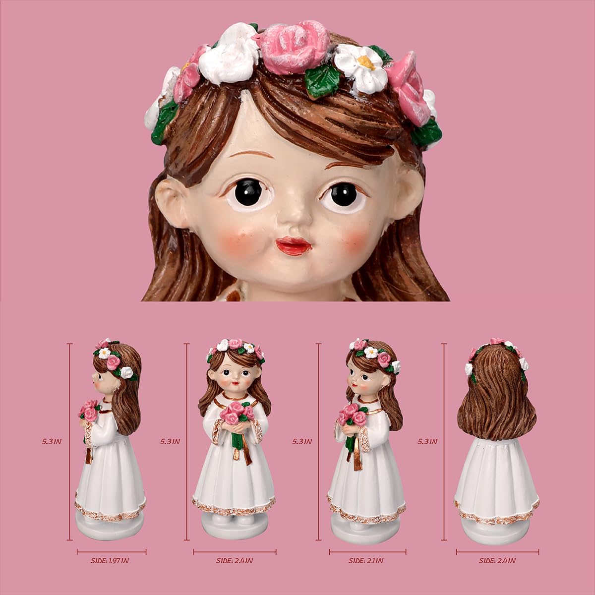 Amazon.com: GoGnome Resin First Communion Girl Figurine - 5.3