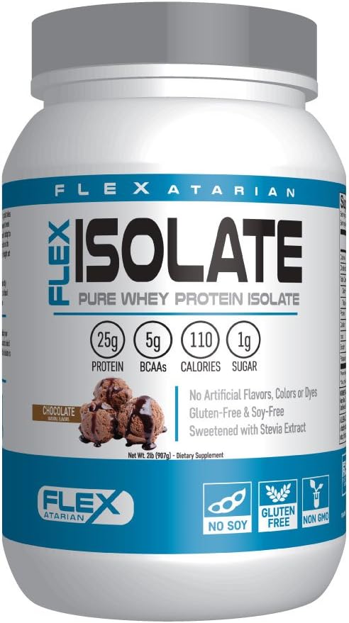 Flexatarian Whey Protein Isolate, Chocolate, 2 Pound