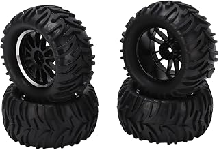 Slash Tires, 82mm RC Rubber Tires, 4pcs High Strength RC Wheel Rims Rubber Tires Durable Strong Cushioning RC Tires with Gasket for 1/14 Off Road Vehicle for Wltoys 144001