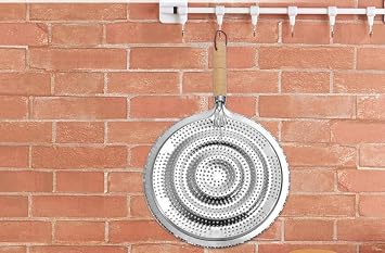 2 Simmer Ring Flame Heat Diffuser with Wooden Handle 2 Pack with Hanging Loop