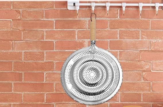 2 Simmer Ring Flame Heat Diffuser with Wooden Handle 2 Pack with Hanging Loop