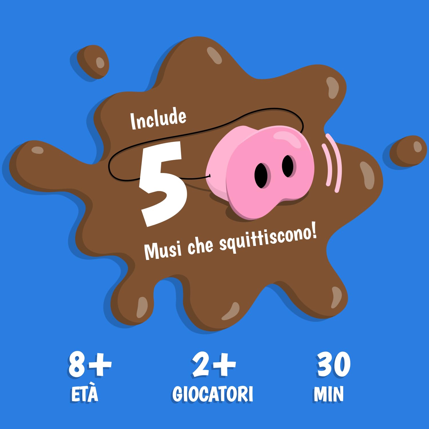 Snort Funny - Chi Ride Perde - Giochi Da Tavolo Adulti e Bambini - Con 150 Carte Sfida, 5 Musetti Di Maiale E Gettoni - Divertente Gioco Da Tavolo Per Tutta La Famiglia - Da 4-8 Giocatori - Età 8+