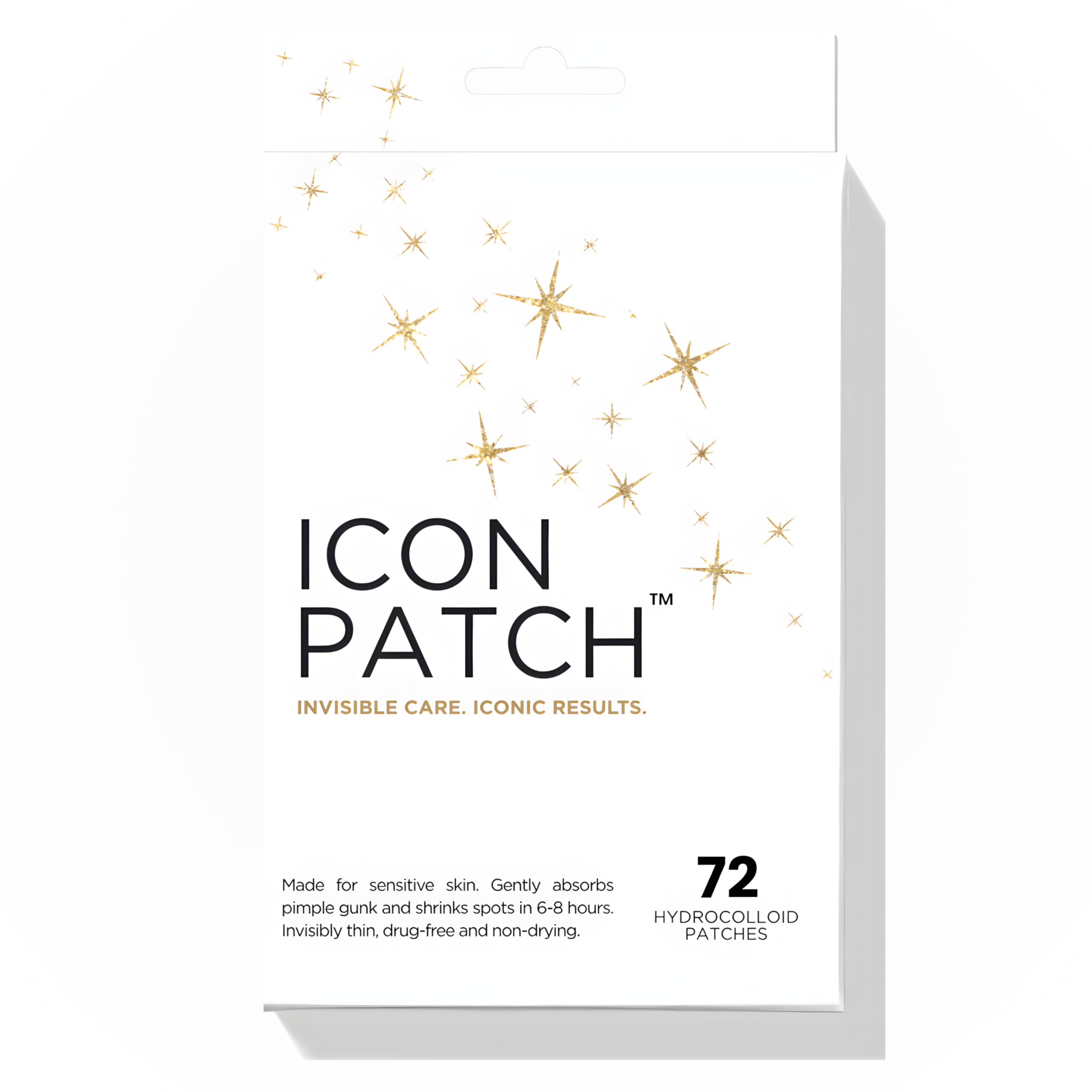 Icon Patch Hydrocolloid Acne Pimple Patch for Shrinking the Look of Zits and Whiteheads Nighttime Spot Stickers for