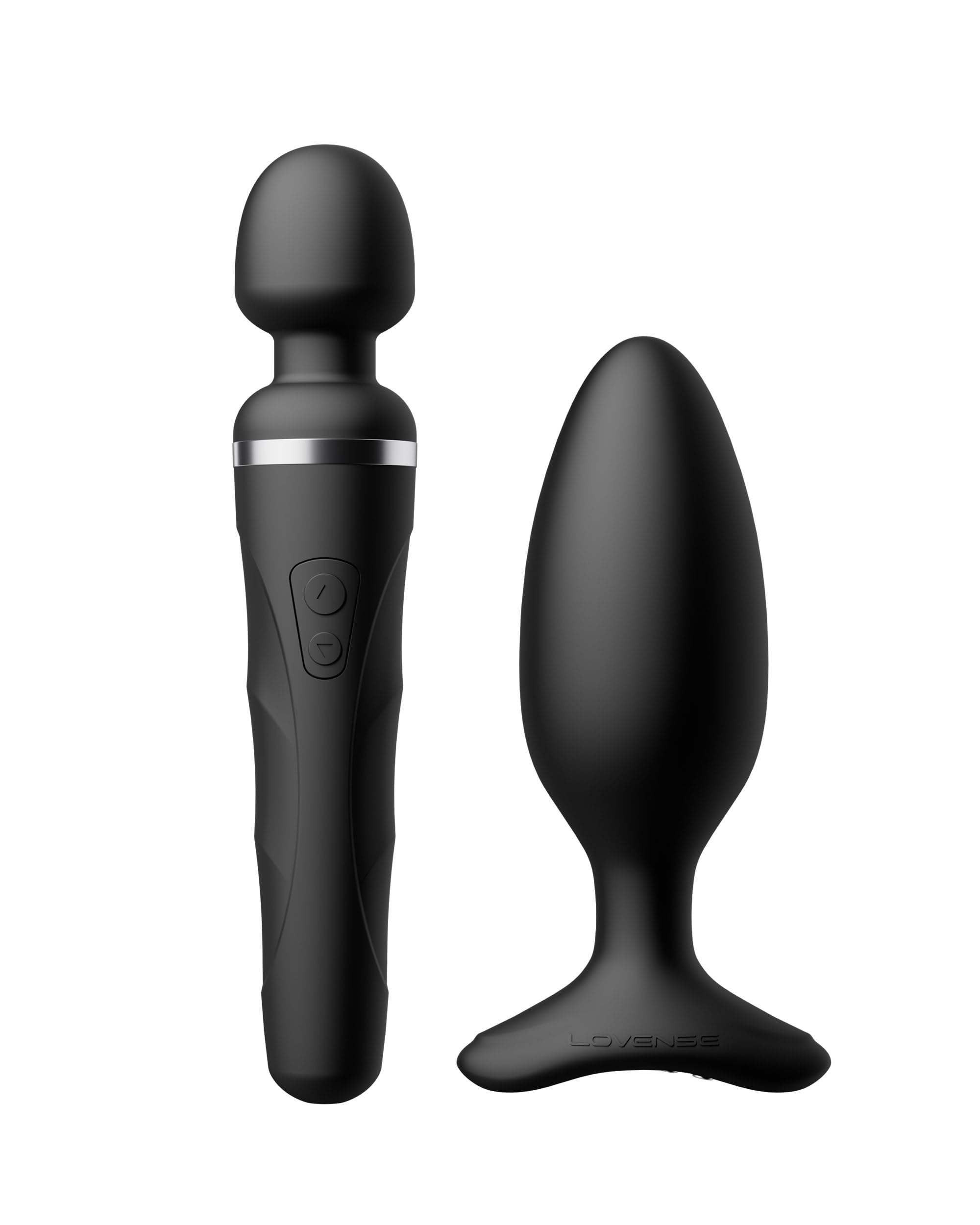 LOVENSE Domi 2 + Hush 2 25mm, Wand Vibromasseur et Plug Anal Connectés