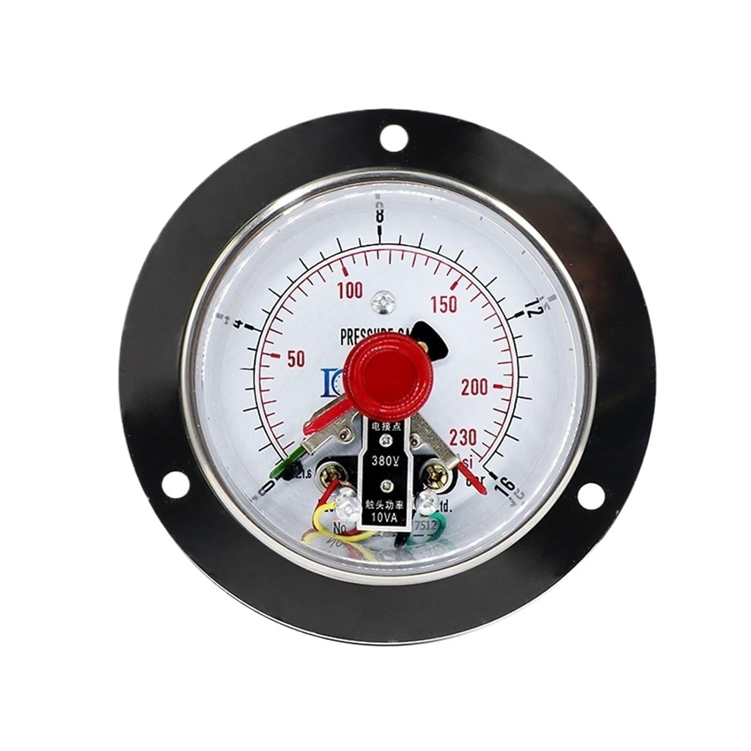 Stainless Steel Corrosion-Resistant Industrial-use Pressure Gauge with Electrical Contact Points