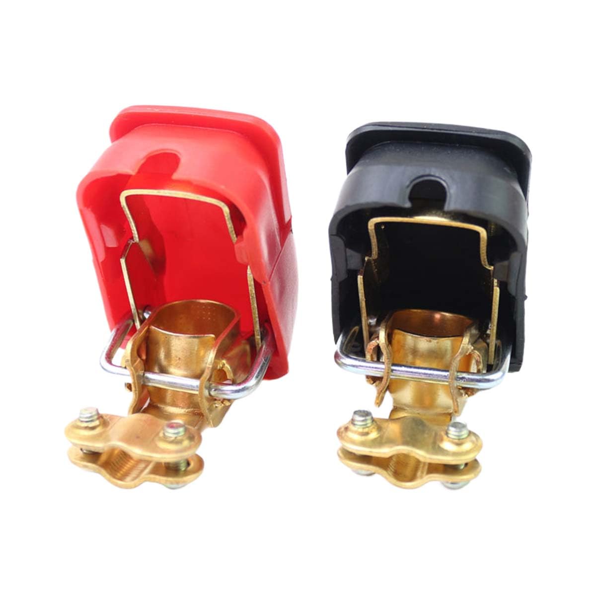 Car Battery Quick Release Connector, Top Post Brass Quick Disconnect Terminals with Plastic Cover, Negative and Positive Battery Clamps for Vehicles-image-10