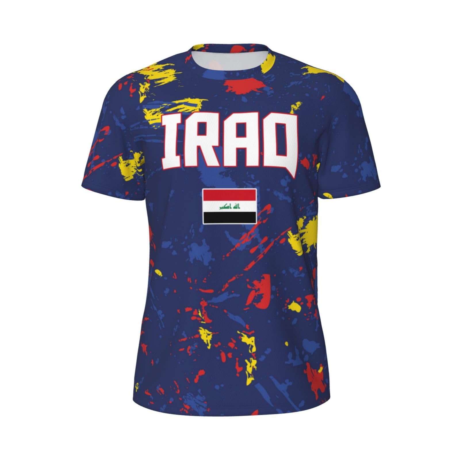 DABOYOZHZH Iraq Flag Cool Iraqans (125) Sports Jersey Mesh T-Shirt 3D Print for Running Cycling Soccer Tennis Fitness Climbing Shirts