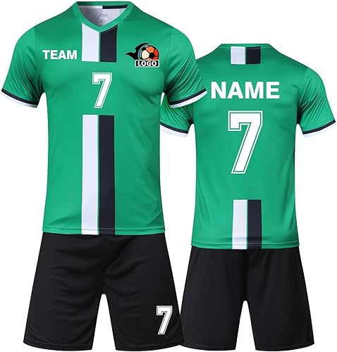 Miniatura 7 de Custom Soccer Jersey for KidsBoysGirlsMenWomen Personlized Soccer Shirt and Short with Name Number Team Logo