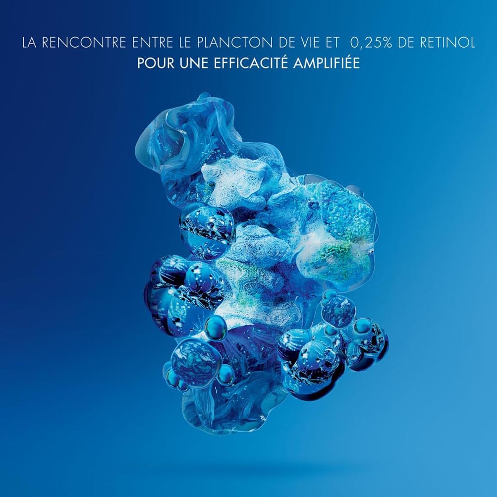 Biotherm, Blue Retinol Serum Nuit Visage, Pour Peau Normale à Grasse, Réduit les Rides et Unifie la Peau, Enrichi en Biotech Plankton et Rétinol, 30 ml