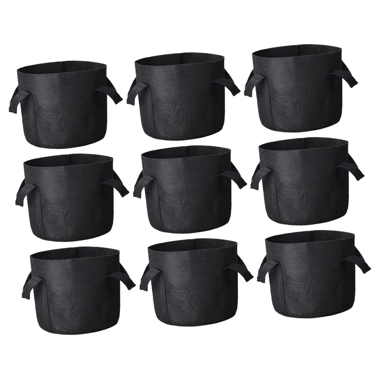 VANZACK 9 Piezas Bolsa de Fieltro para Plantar Bolsa en Crecimiento Bolsa de Cultivo de Fresas maceteros Verduras Bolsa de guardería Bolsa de Almacenamiento de Plantas Vegetal
