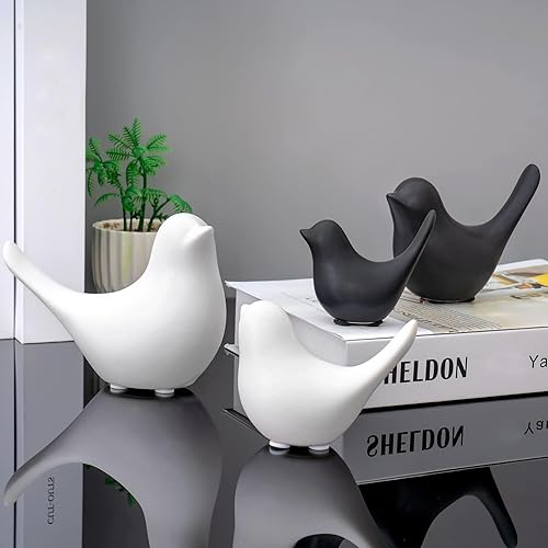 Miniatura 4 de FANTESTICRYAN Small Animal Statues Home Decor Modern Style White Decorative Ornaments for Living Room, Bedroom, Office Desktop, Cabinets