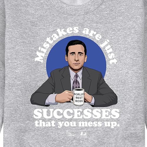 The Office - Michael Mistakes are Successes You Mess Up - Men's Crew Neck Fleece Pullover3
