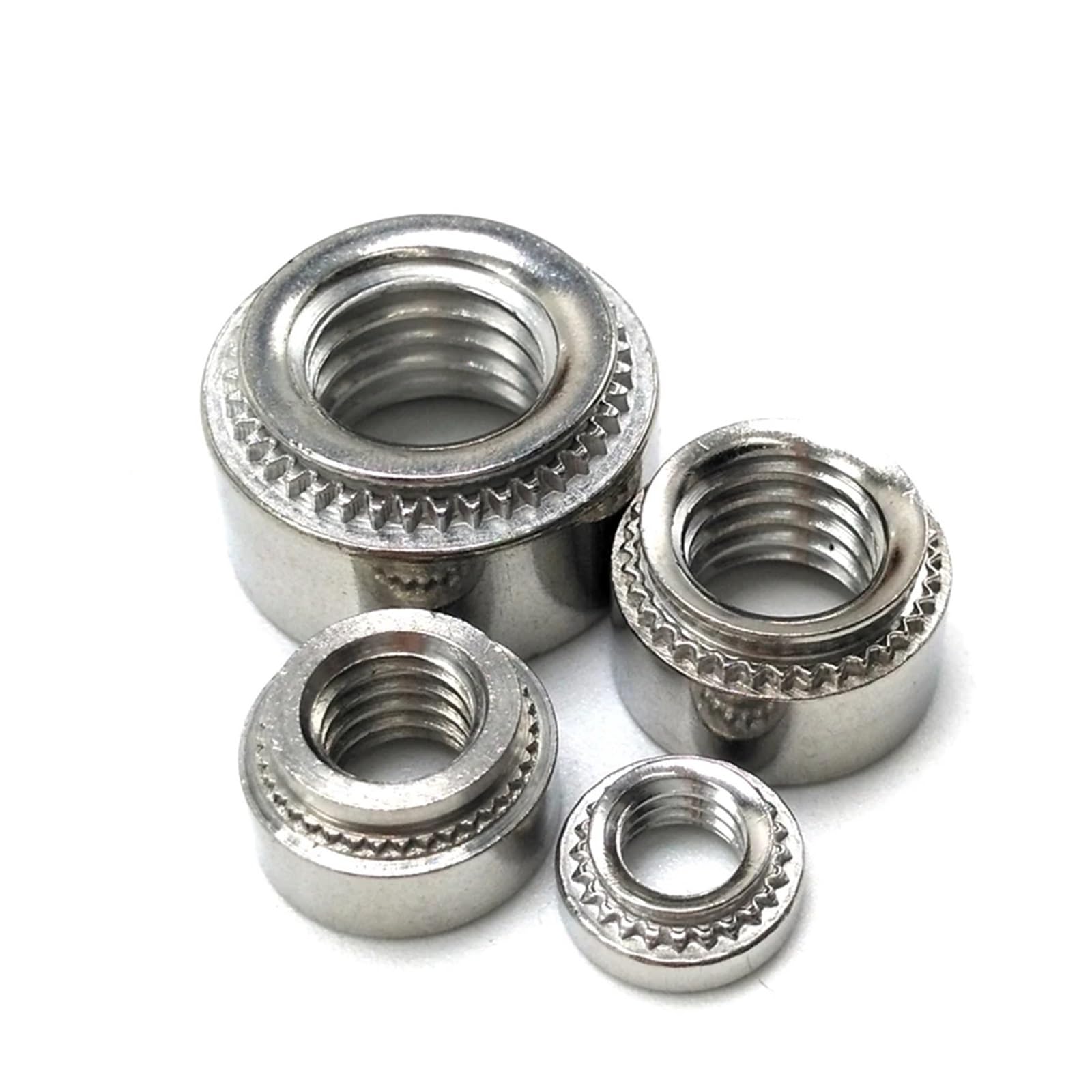 FULIMEI M2 M2.5 M3 M4 M5 M6 M8 M10 M12 Self-Clinching Nuts, 304 Stainless Steel Round PEM Nut, (Color : A, Size : M2-2 -1000 pieces)