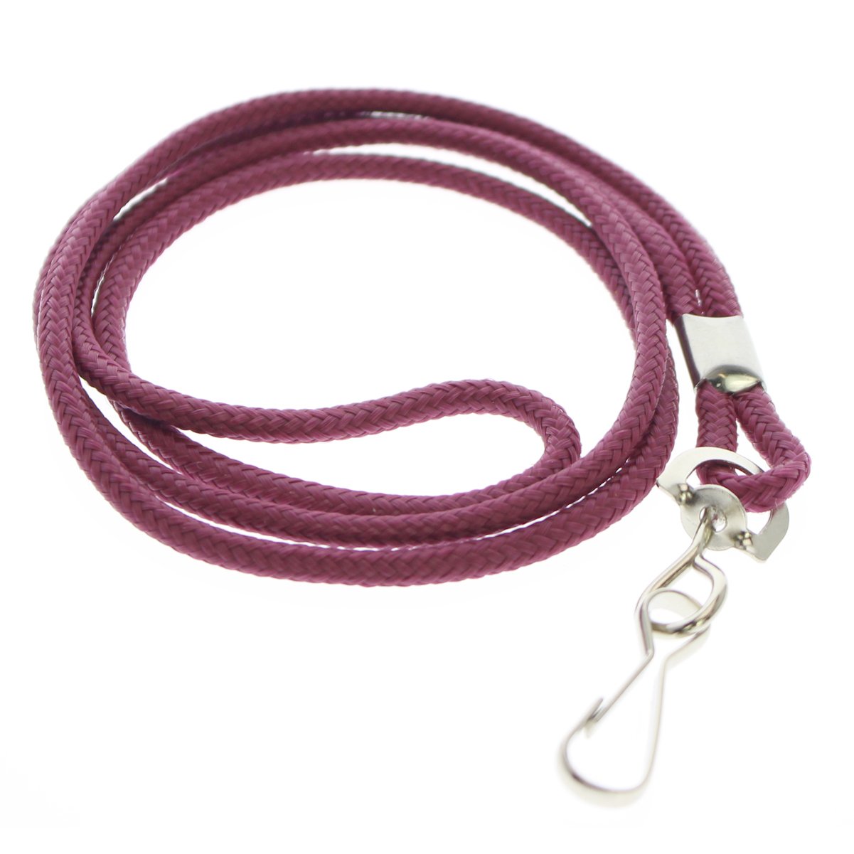 Specialist ID Bulk - Premium Round Id Badge Neck Lanyards for Card Holders and Name Tags - 36 in Non-Breakaway Heavy Duty Cord & Secure Metal Swivel J Hook Clip 100 Pack Maroon