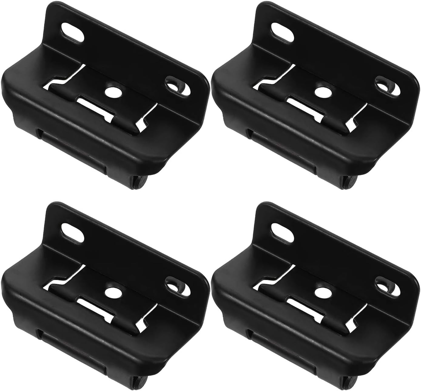 Frame Concealed Cabinet Door Hinge 4pcs Black Self Closing No Overlay Spring Positioning Cabinet Door Hinge