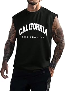 Men's Tank Top Tank Top Hooded Tank Shirt T-Shirt Tee Muscle Shirt Sleeveless Sports Shirt Oversize Beach Shirt Gym Fitted Muscle Shirts Gym Tank Top Shirt Sport Stringer Shirt B