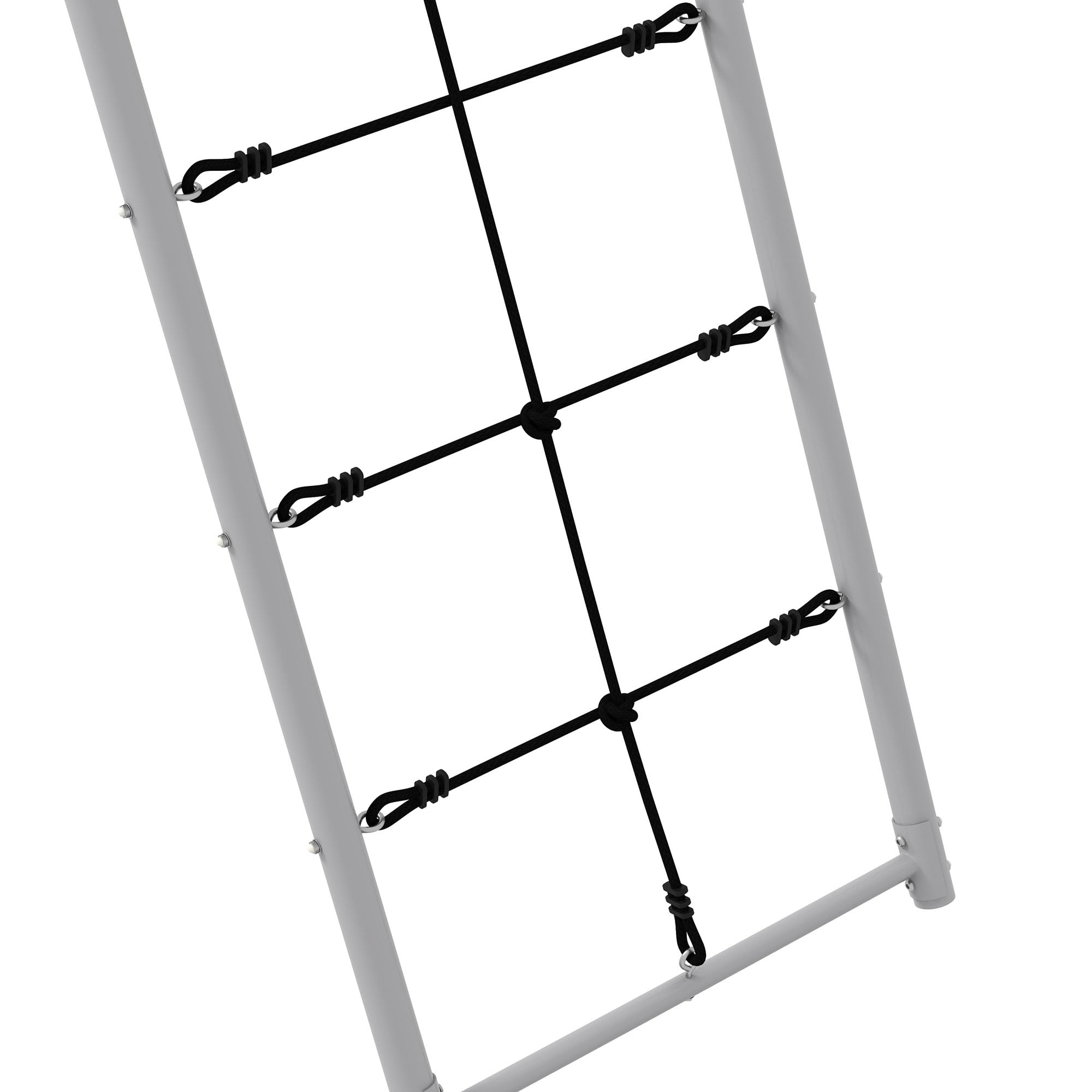 Outsunny Columpio 4 en 1 para Niños con 2 Sillas, Trepador, Red de Escalada, Cuerda Ajustable y Anti-UV, Jardín Exterior, Carga 180 kg, 260x185x180 cm, Gris y Verde