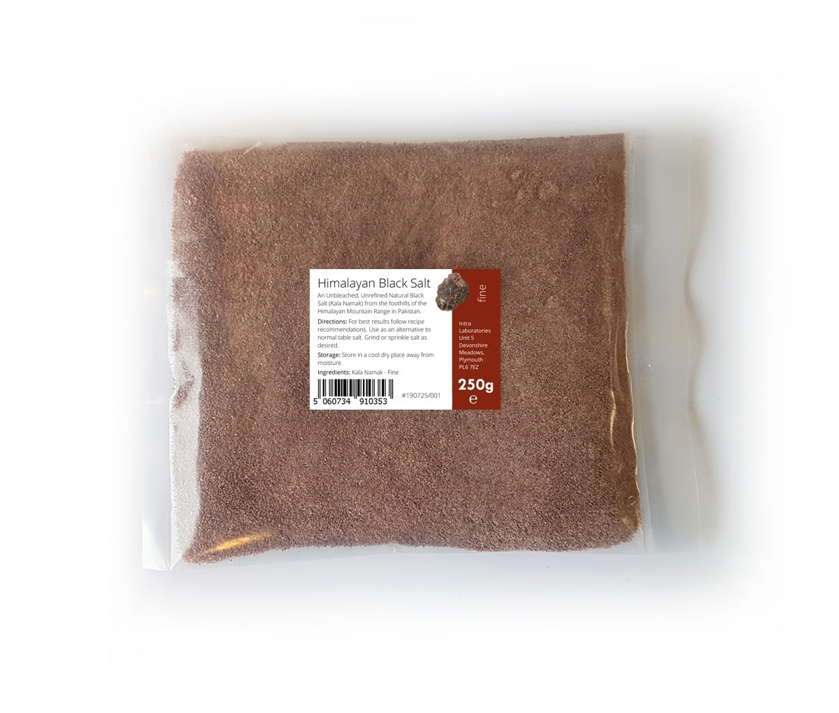 Intralabs - Black Himalayan Salt 250g - Pure & Naturally Organic Food Grade Kala Namak Fine
