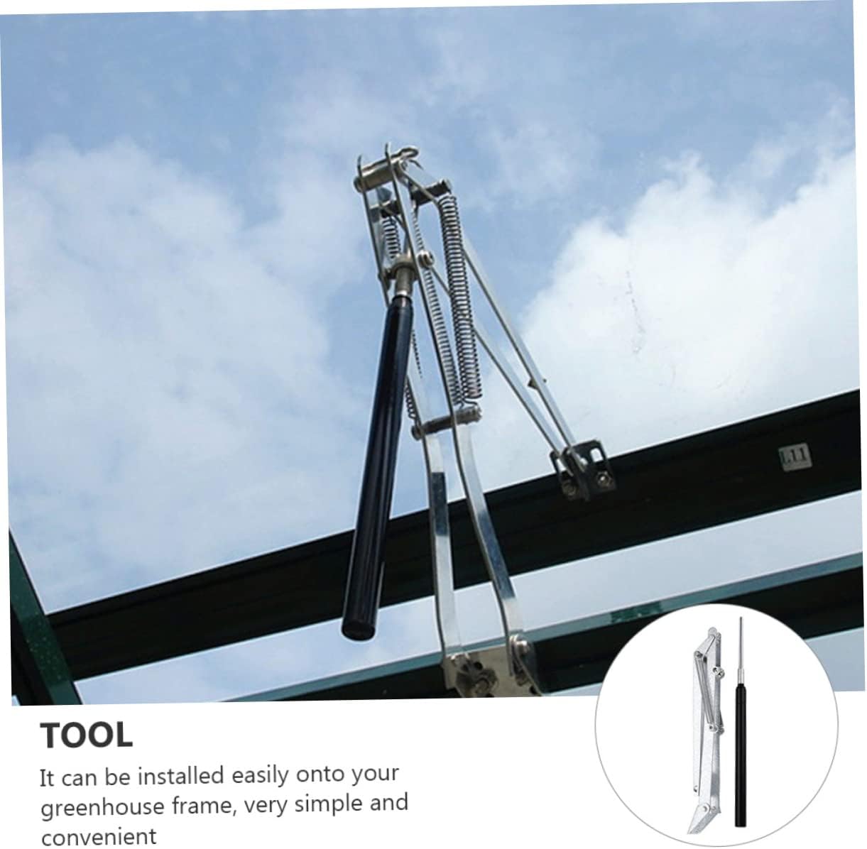 Double Spring Automatic Window Opener for Greenhouses Sturdy Ventilation System Easy to Install Compatible Greenhouse Sizes