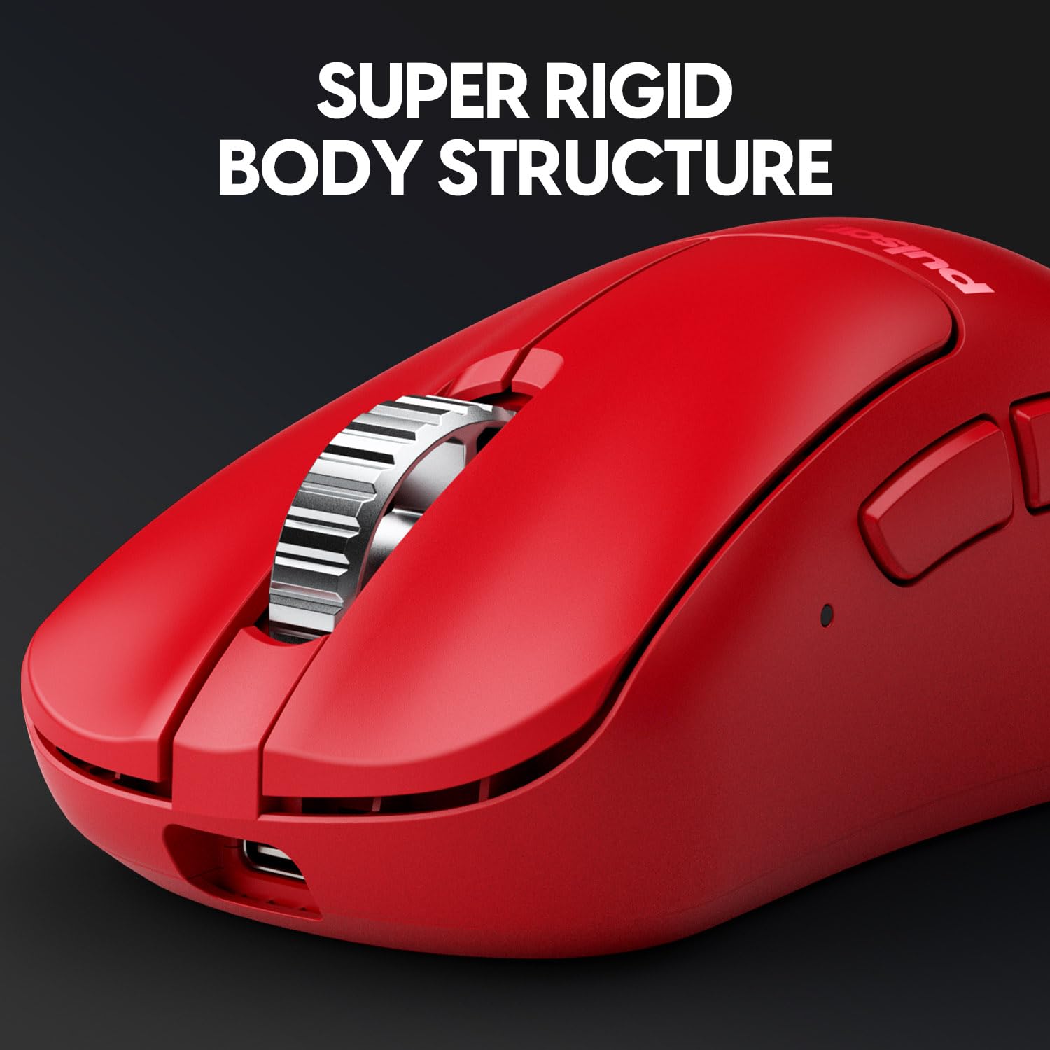 Pulsar Gaming Gears - Mouse da gioco wireless Xlite V3 eS, edizione limitata, ergonomico, interruttore ottico, display OLED, sensore PAW3395, dongle 4K incluso (medio, rosso) (rinnovato)