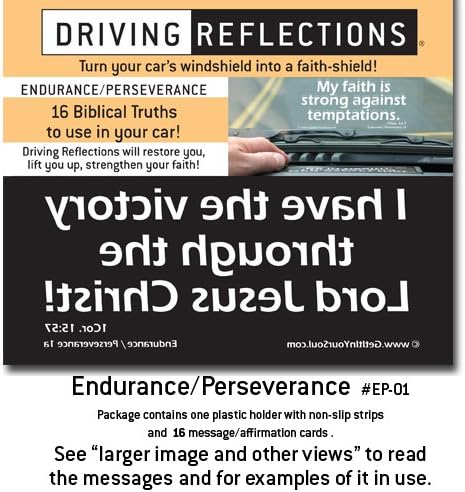 Endurance / Perseverance, Biblical affirmations relieve stress and deepen your spiritual life while you drive! Give a unique gift, under $10, that uplifts with positive, faith-filled affirmations!