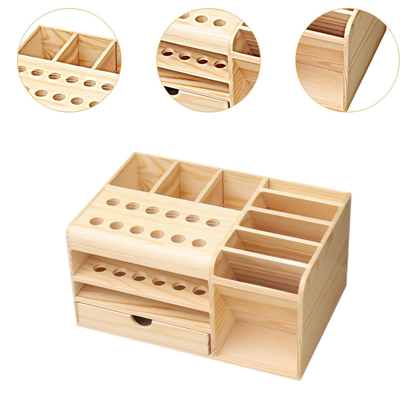 Schraubendreher-Aufbewahrungsbox, Heimwerker-Werkzeugkiste, Holz, vielseitig einsetzbar, für Heimwerker, Schreibtisch-Handwerkzeugständer mit 12