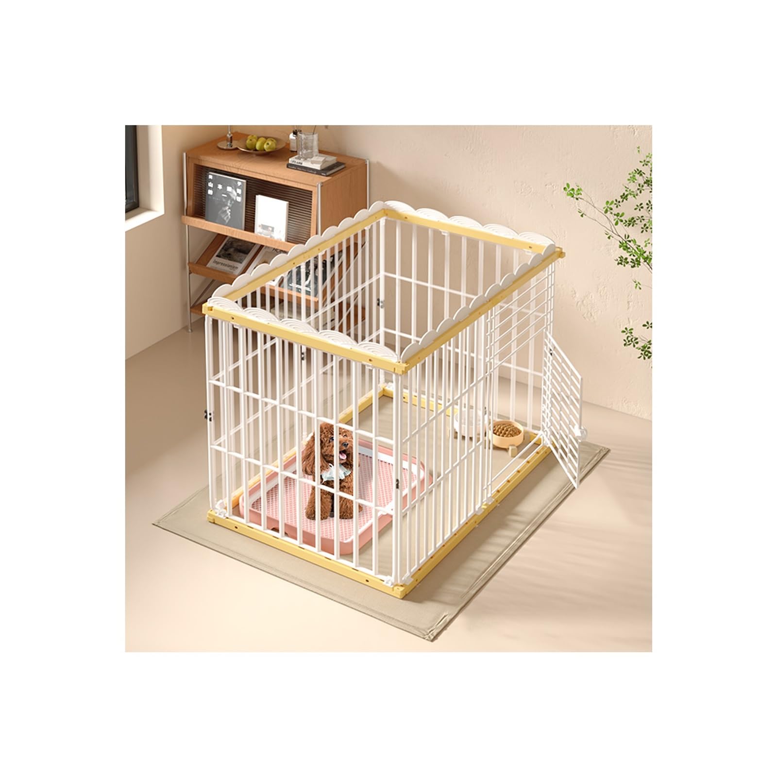 Genérico Corral de Metal para Perros, Corral para Mascotas, Corral para Cachorros, Corral portátil con Puerta, recintos Desmontables para Mascotas, Corral de Ejercicio y Corral Grande para Perros, p