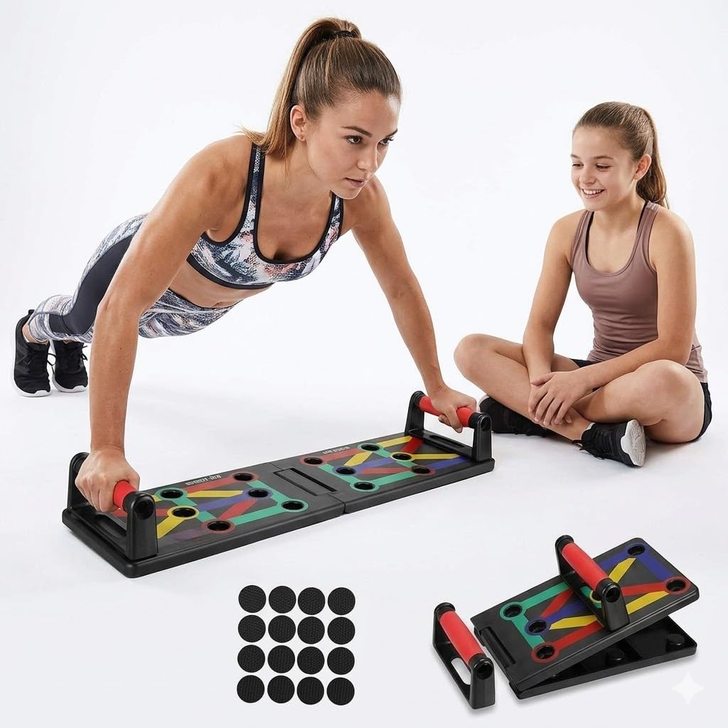 Drumstone (𝐒𝐩𝐞𝐜𝐢𝐚𝐥 𝟏𝟓 𝐘𝐞𝐚𝐫𝐬 𝐖𝐚𝐫𝐫𝐚𝐧𝐭𝐲) 15-in-1 Push Up Board Set for Men & Women – Bodybuilding Training System with Push Up Stands, Non-Slip ABS, Portable Fitness Equipment-picture-22