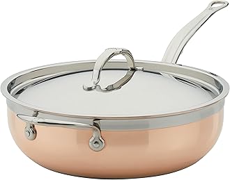 HestanCopperBond Collection - 100% Pure Copper Essential Pan, Induction Cooktop Compatible, 5 Quart