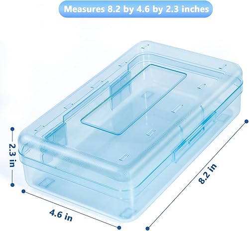Miniatura 2 de Caja de lápices de gran capacidad, estuche de plástico para niños, niñas, niños y adultos, caja de almacenamiento de lápices duros con tapa