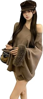 [Orose] レディース セーター ハーフタートルネック ニット オフショルダー長袖トップス 無地 通気性 柔らかい肌触り 肌に優しい 伸縮性良い あたたかい 体型カバー 着回し力 人気 成熟した フェミニン カジュアル ファッション 秋 冬