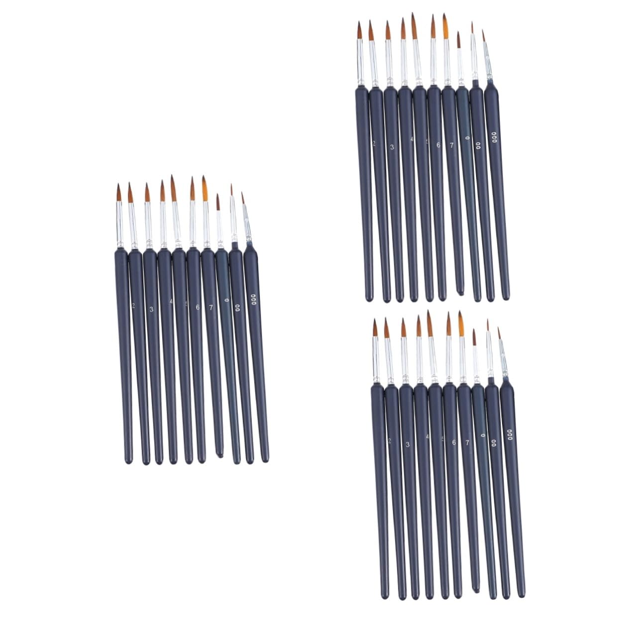 3 Sätze Teiliges Pinselset Für Ölgemälde Präzise Detailpinsel Für Acrylfarben Aquarell Und Nageldesign Leicht Und Tragbar Für Anfänger Und Künstler 10 Stück * 3