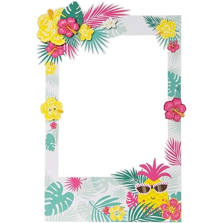 Summer Party Photobooth Cadre Decoration Diy Ananas Tropical Party Decor Rose Amazon Fr Cuisine Et Maison
