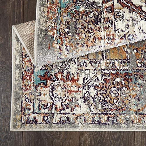 Home Dynamix Shabby Chic Heritage Newburyport 39-890 Runner Area Rug 2'2"X7'2", Vintage/Distressed Bohemian Blue/Rust/Gray #TOP2