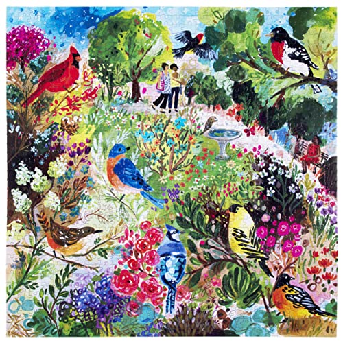 Eeboo: Piece And Love Birds In The Park 1000 Piece Adult Square Jigsaw Puzzle, High Quality Jigsaw Puzzle For Adults And Families, Includes Glossy, Sturdy Pieces And Minimal Puzzle Dust #TOP1