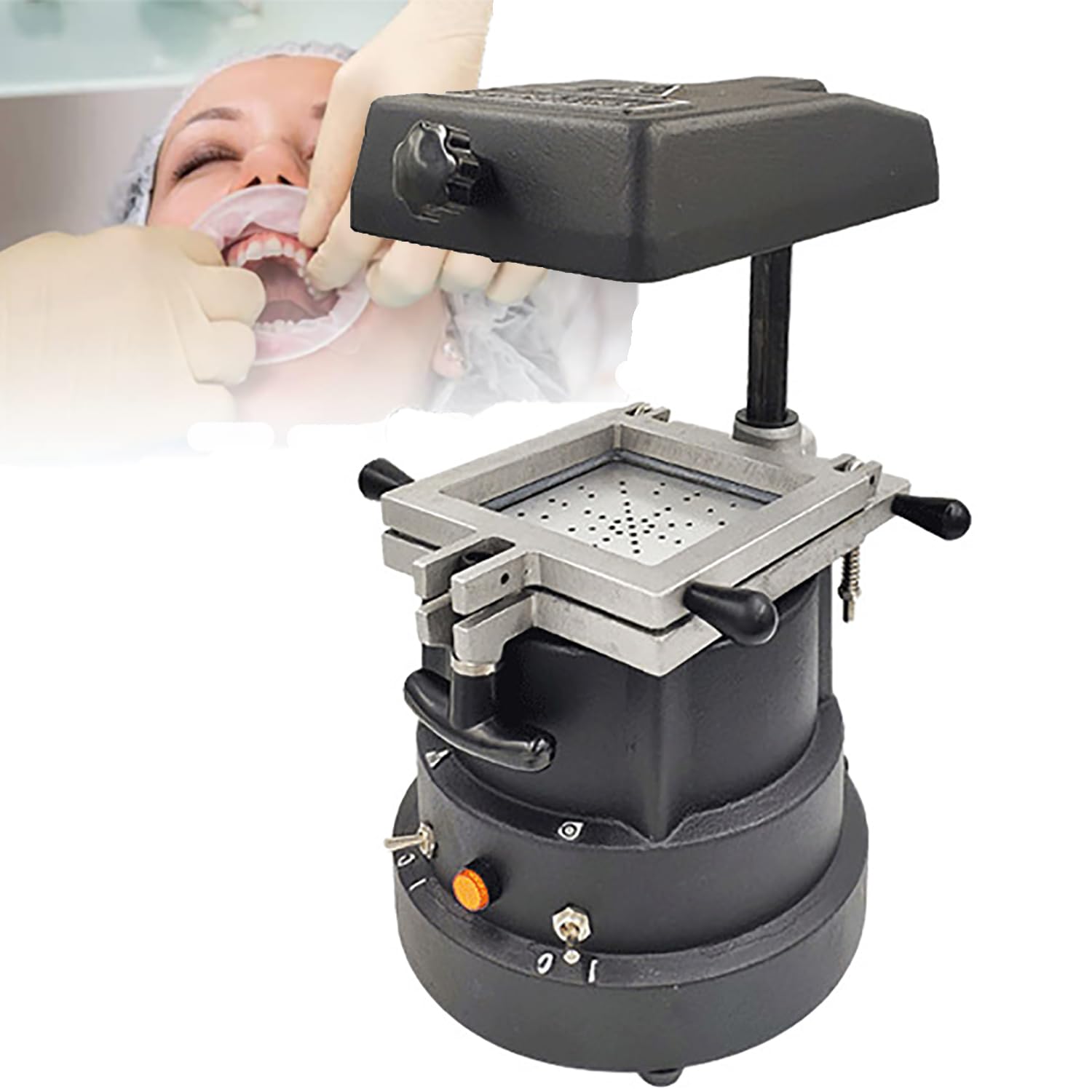 Maszyna do formowania próżniowego stomatologicznego, sprzęt laboratoryjny do formowania termicznego, adsorpcja 1200 W konsoliduje - bez potrzeby stalowych kulek, stomatologicznych maszyn do