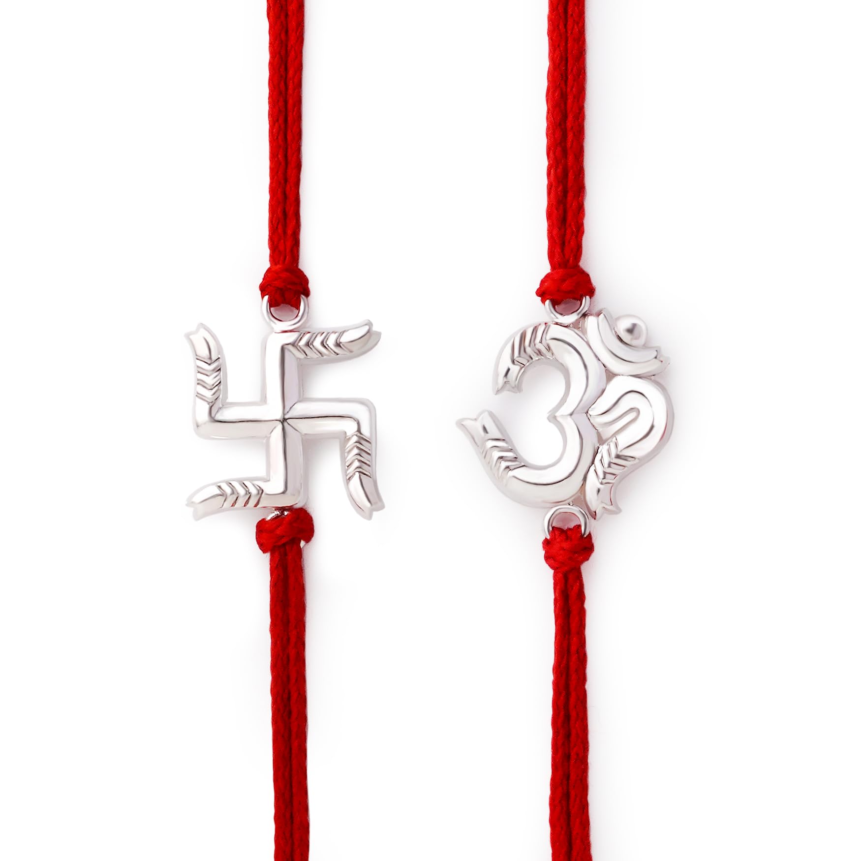 Milan Jewellers Unisex Adult Fine Silver Latest Om Rakhi For Brother With Kumkum Chawal (Pack Of 1 Om And 1 Swastik) (B09BK6CLTK) Amazon Price History, Amazon Price Tracker