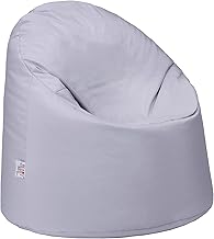 Ready Steady Bed Chaise Bean Bag | Siège BeanBag Confortable pour l'intérieur et l'extérieur | Meuble pour Enfants résistant à l'eau | Conception Ergonomique Durable et Confortable (Argent)