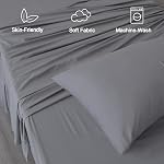 RV Feuilles de la Reine, Super Soft RV Feuilles de la Reine courte pour RV Campeur, 4 Feuilles de lit en pièces, poches profondes, draps extra doux et respirant, gris