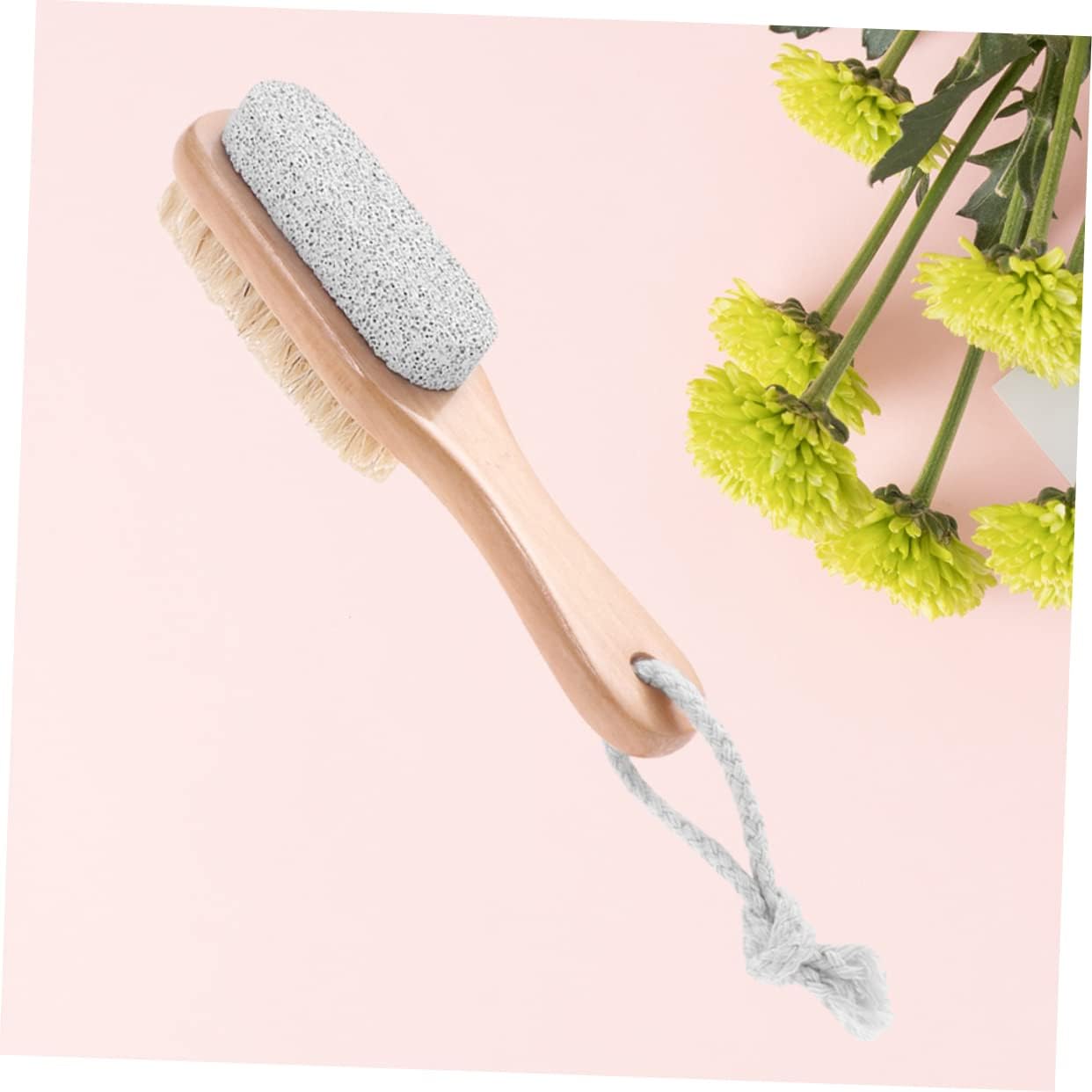 2pcs Callus Scrubber Foot Exfoliator Double Sided Pumice Stone Bristle Brush for Hands Feet
