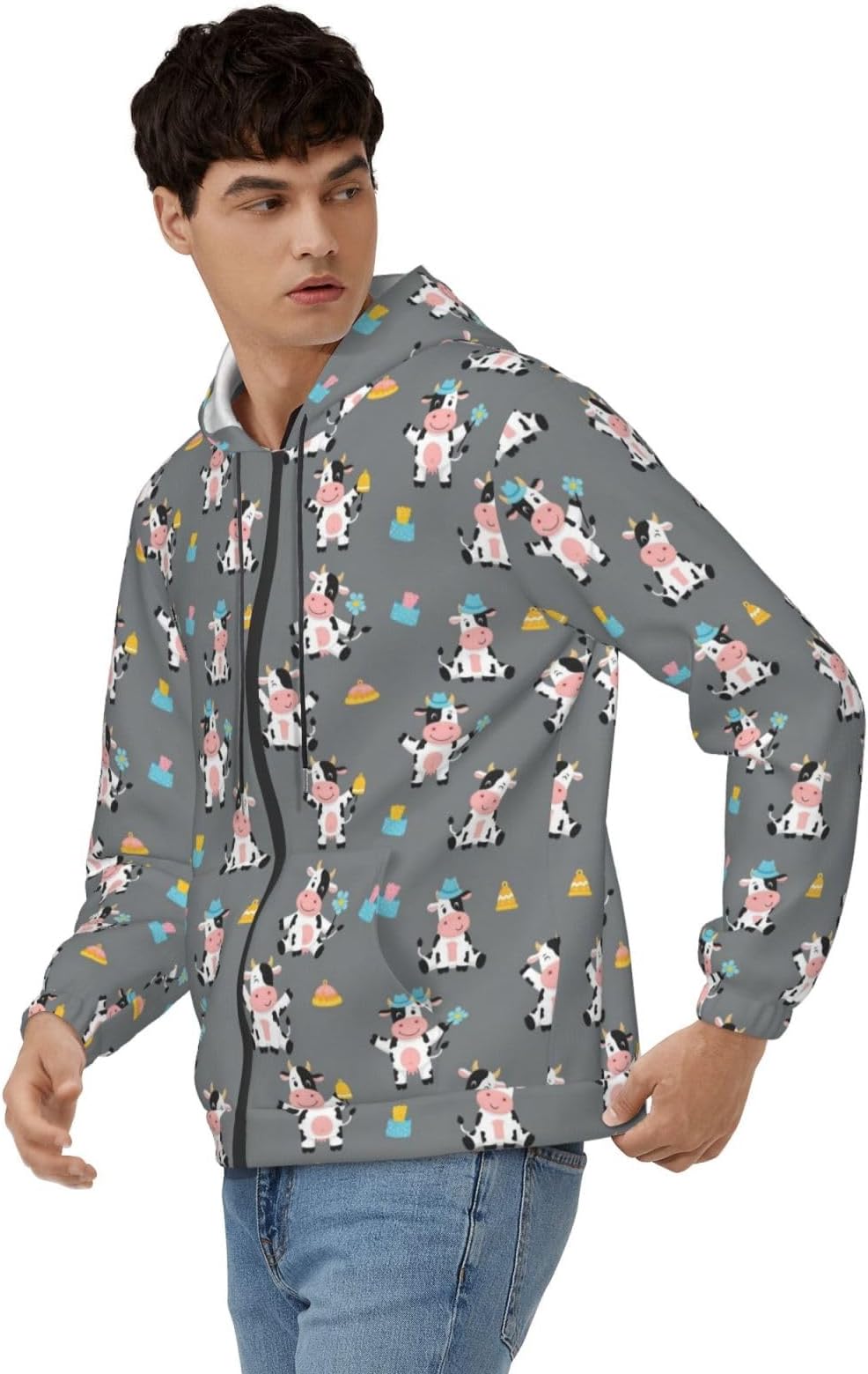 Men's Hoodie Sweatshirt Casual Long Sleeve Hooded Jacket With Pocket